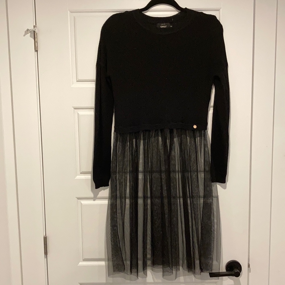 Black sweater top dress